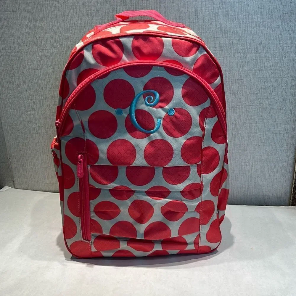 thirty-one Pink Gray Polka Dot Backpack 